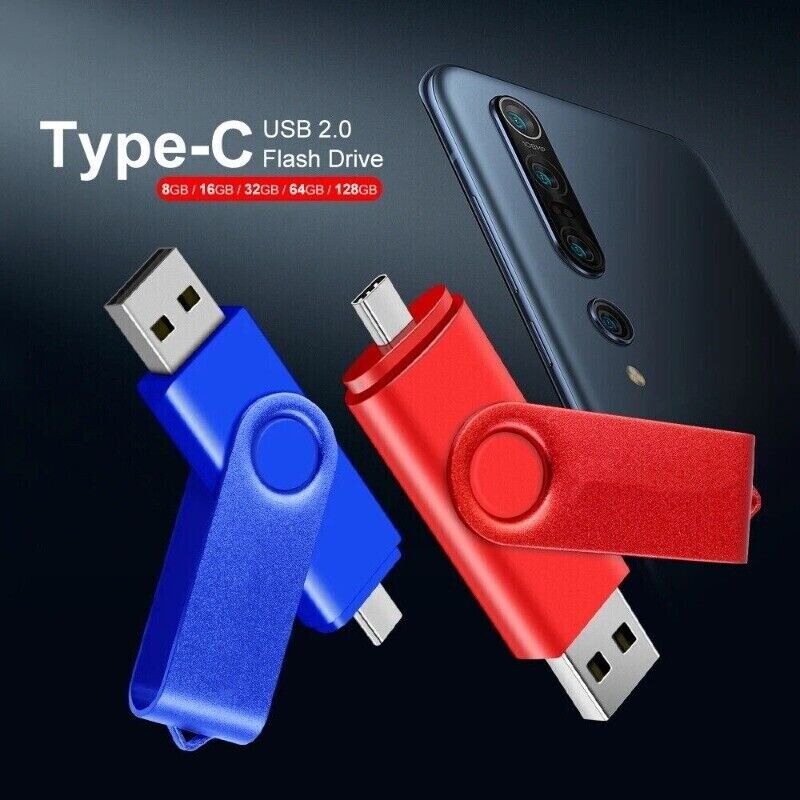 256GB Dual-Interface Type C Flash Drive - High-Speed Data Transfer
