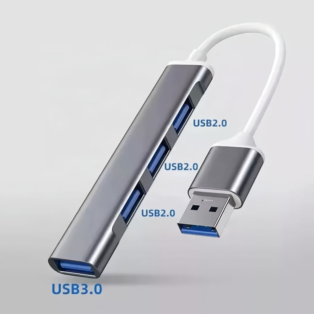 4-Port USB 3.0 Hub with Splitter and Expander for Enhanced Connectivity