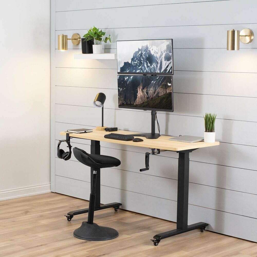 VIVO Dual LCD Monitor Vertical Stand Mount for Ultrawide Screens