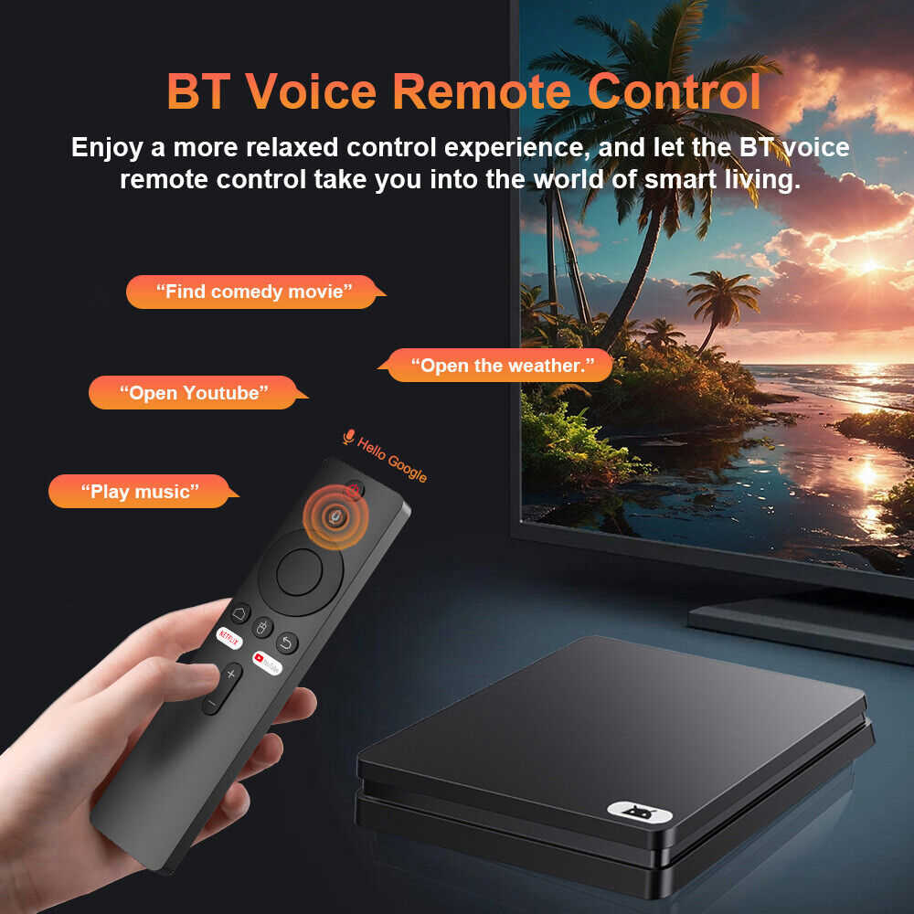4K HDR Smart TV Box with Wifi and Wireless Screen Projection