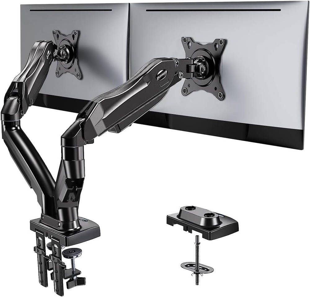 Full Adjustable Dual Monitor Stand with Swivel VESA Bracket