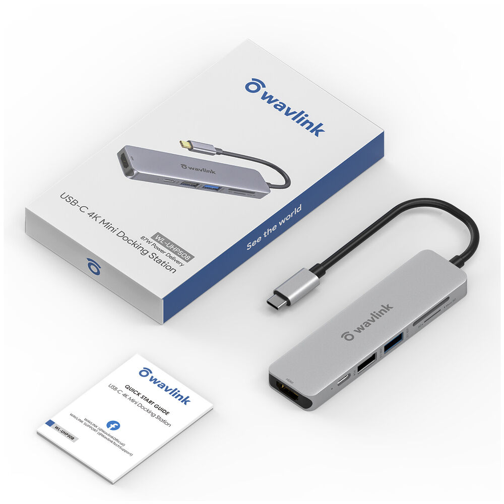 7-in-1 USB C Adapter with 60W Power Delivery and 4K HDMI Support