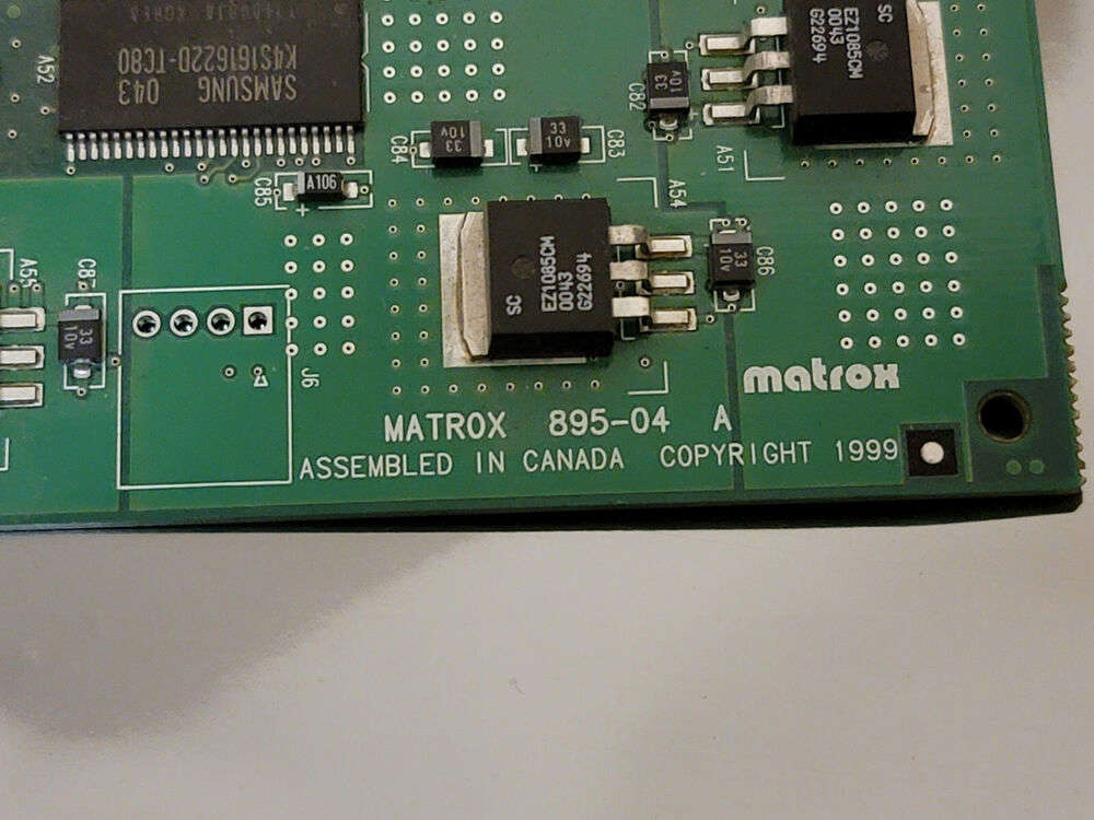 Matrox 895-04 Rev A PCI Video Editing Capture Card