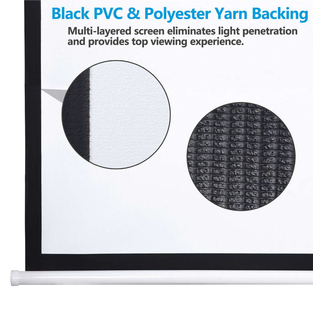 80 Inch 16:9 4K Portable Projector Screen