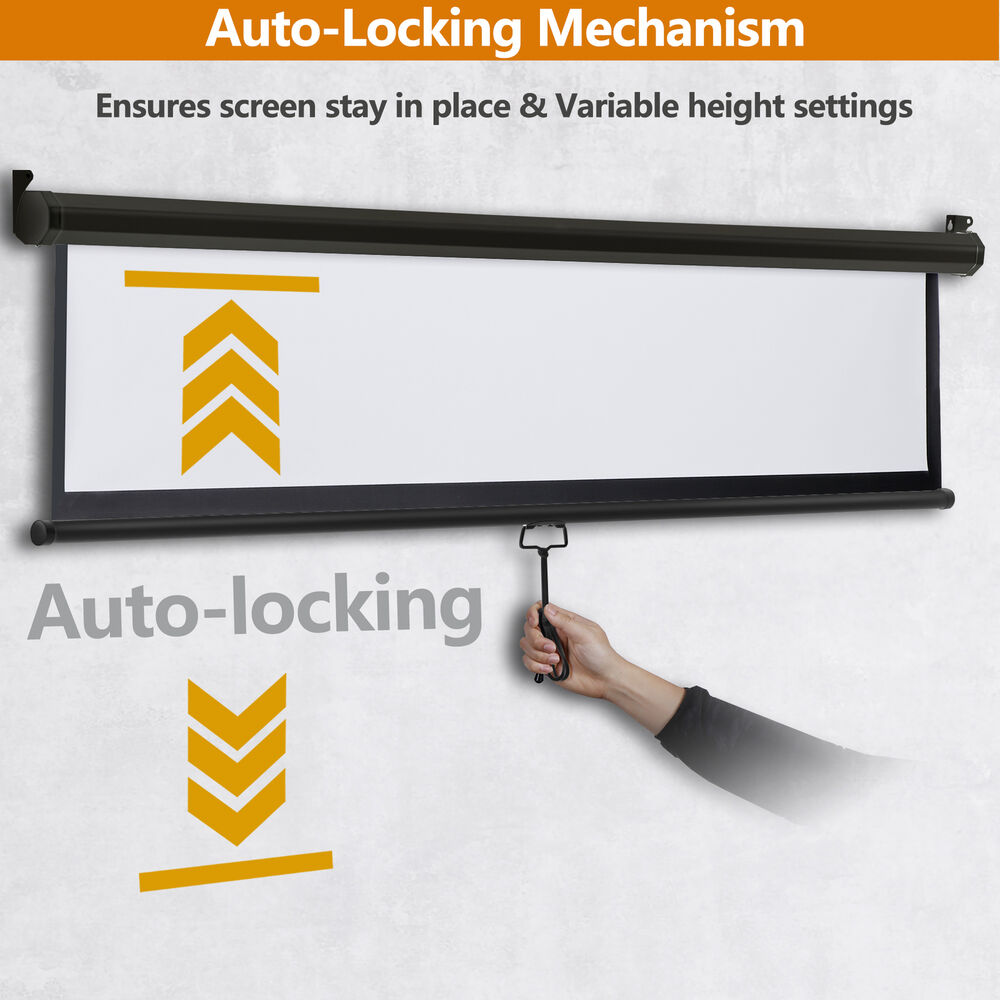 Black Foldable 16:10 HD Projection Screen