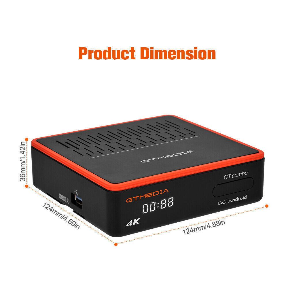 4K UHD FTA DVB-S2/S2X/ATSC 3.0 Combo Satellite TV Receiver Android Smart TV BOX