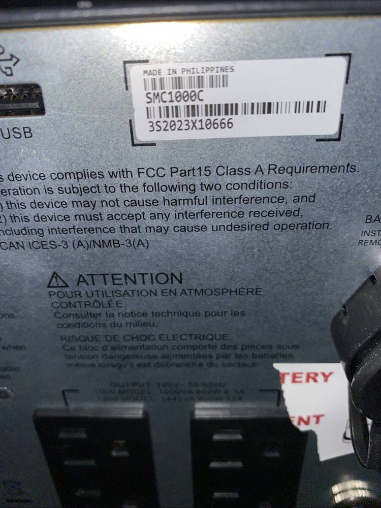 APC Smart-UPS C 1000VA Uninterruptible Power Supply