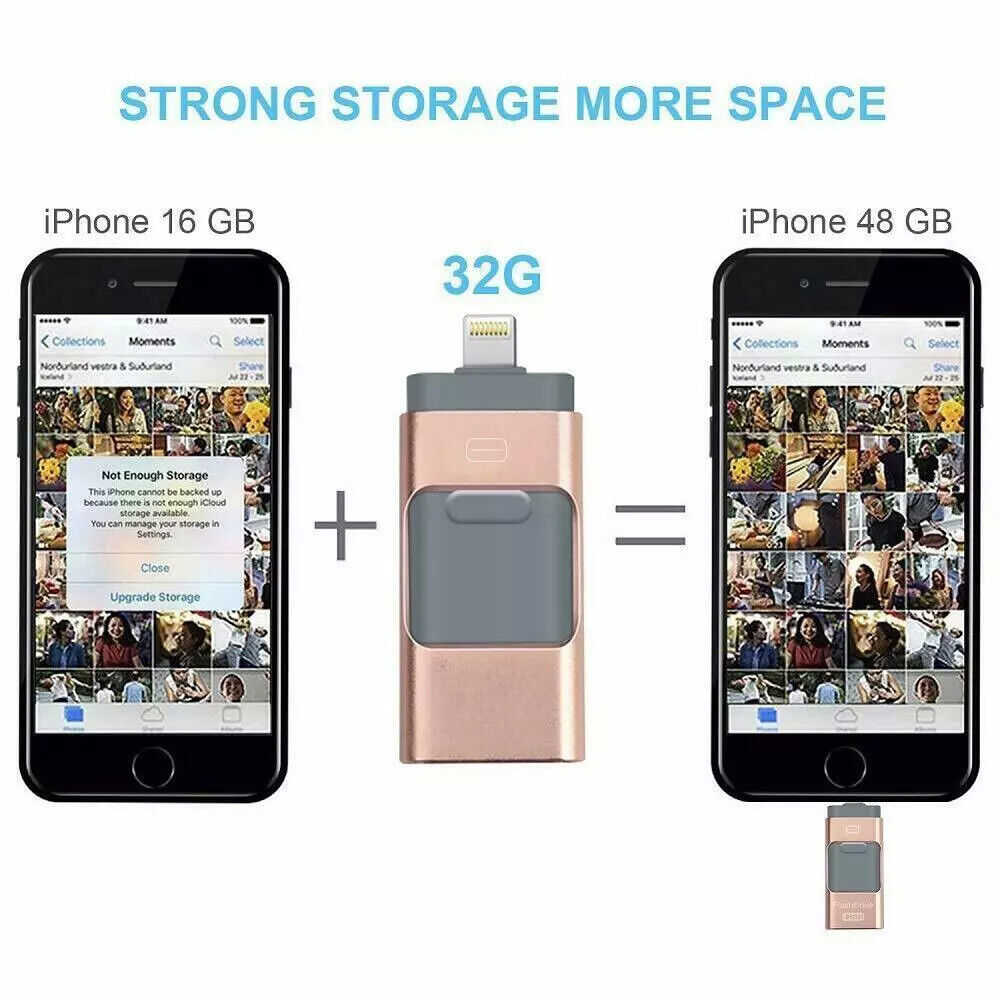 1/2TB USB 3.0 Flash Pen Drive for iPhone, iPad, and PC