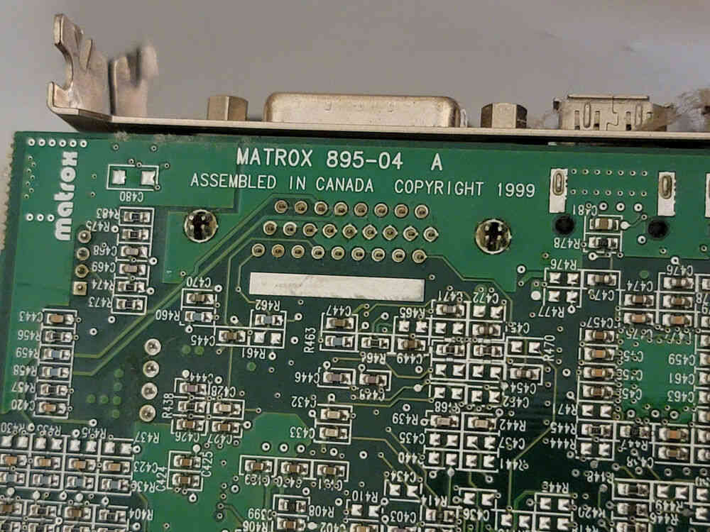 Matrox 895-04 Rev A PCI Video Editing Capture Card