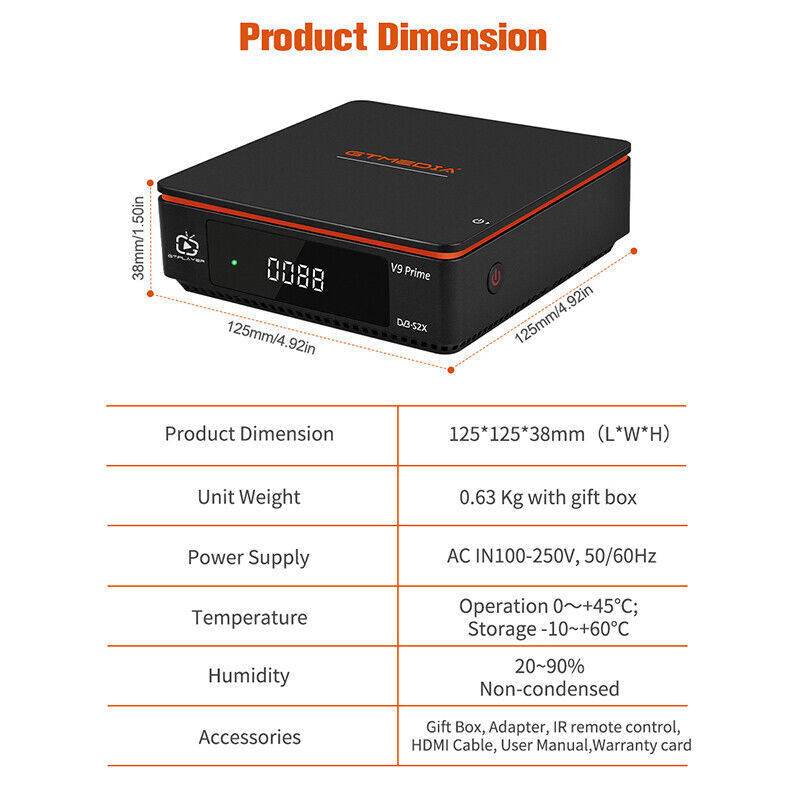 HD1080P DVB-S/S2/S2X Satellite Receiver Digital TV Set Top Box with HDMI, USB, WIFI, and DVR