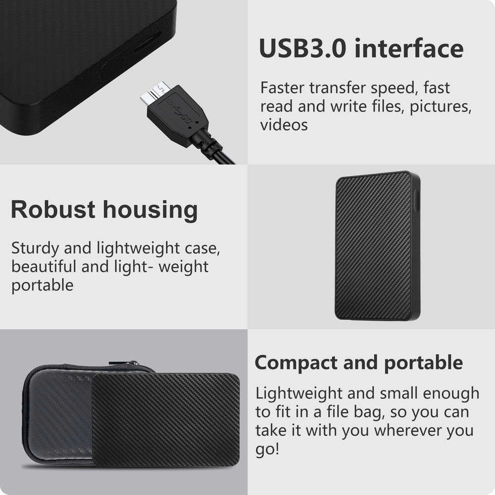 2.5-Inch 1/2/4TB SATA Portable Hard Drive with USB 3.0 High-Speed Interface