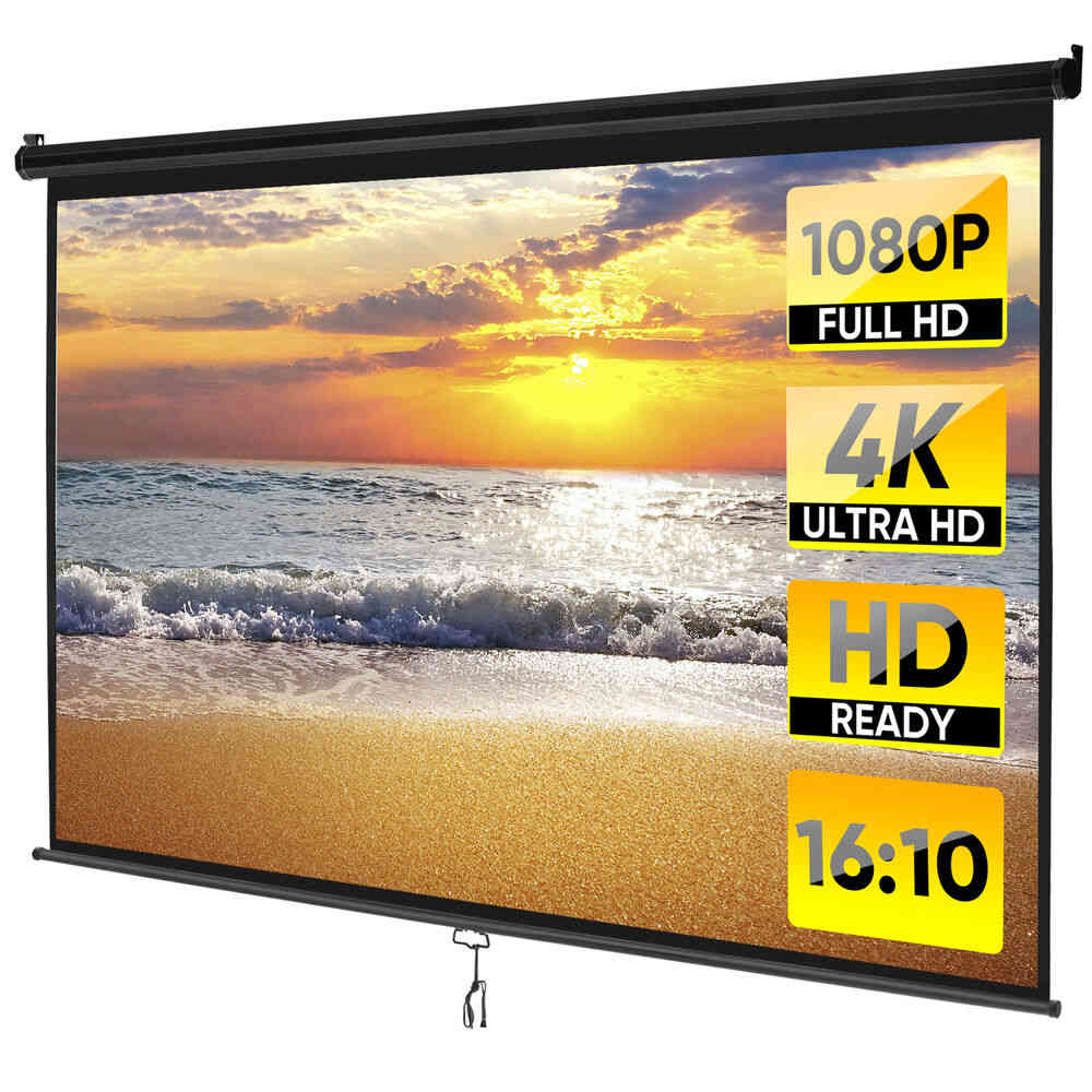 Black Foldable 16:10 HD Projection Screen