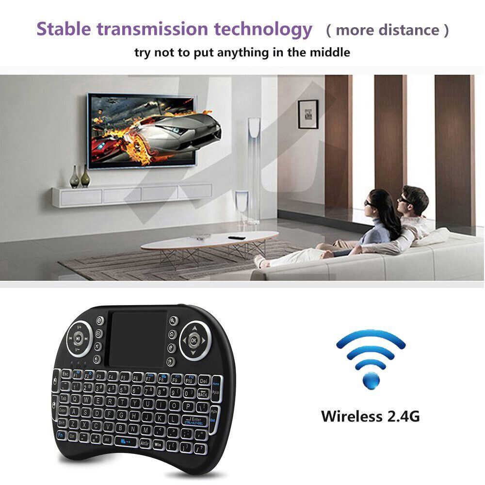 Compact Mini Wireless Keyboard with Integrated Touchpad for PC and Android TV Box