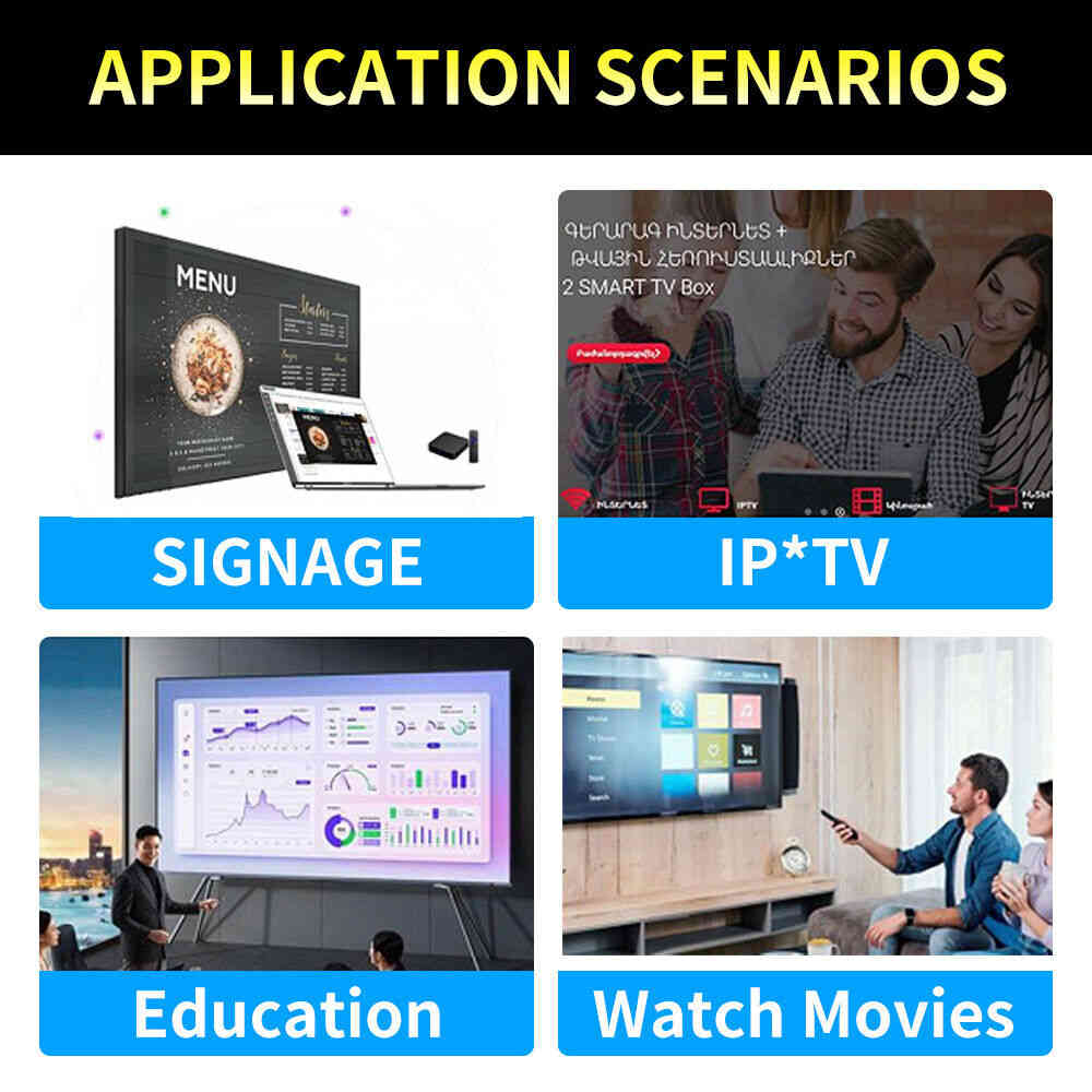 8K HDR Smart TV Box with WiFi and Wireless Screen Projection