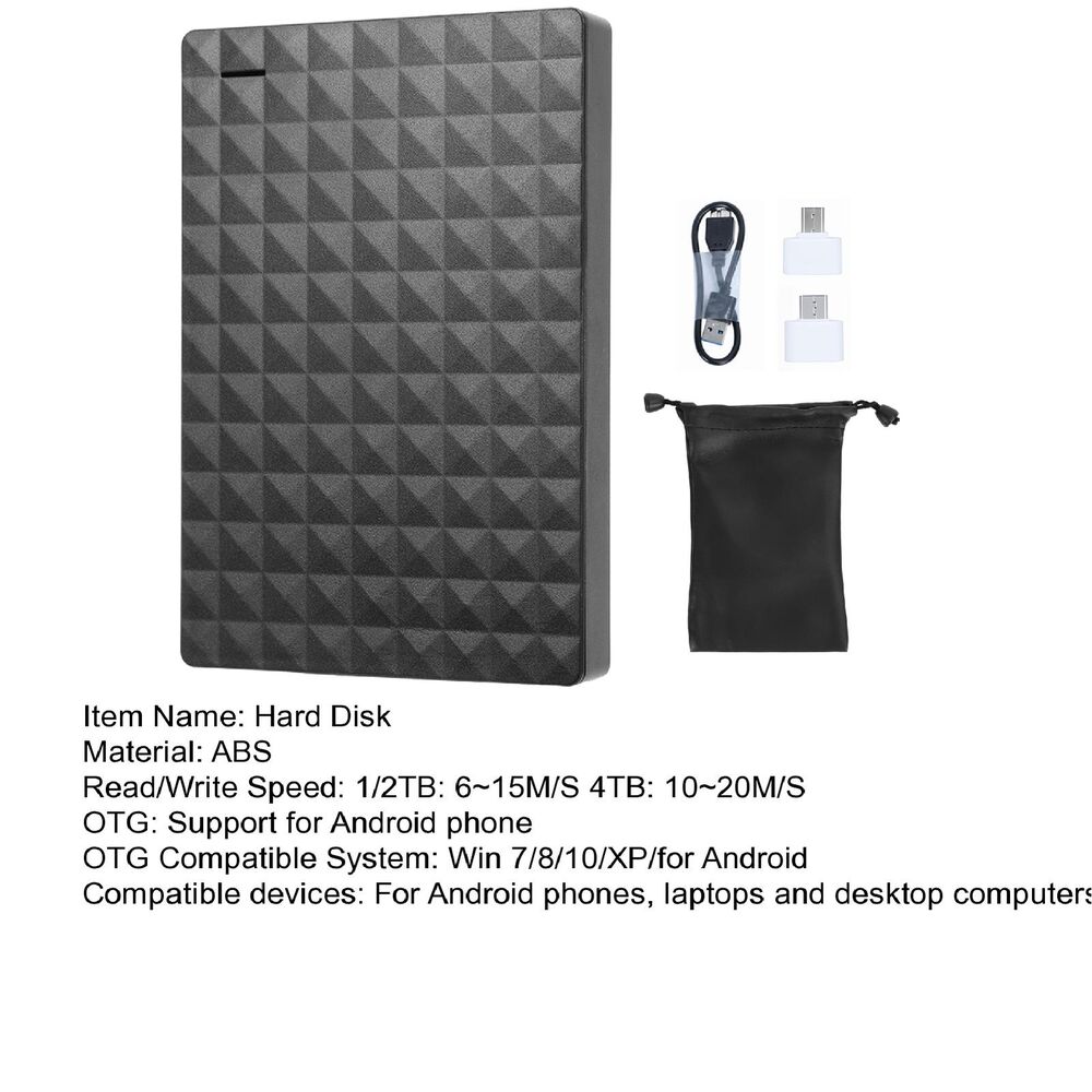 Portable 2.5 Inch SATA Hard Disk USB 3.0 External HDD