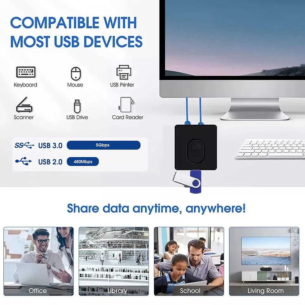 USB 3.0/2.0 Bi-Directional Switcher for Enhanced Connectivity