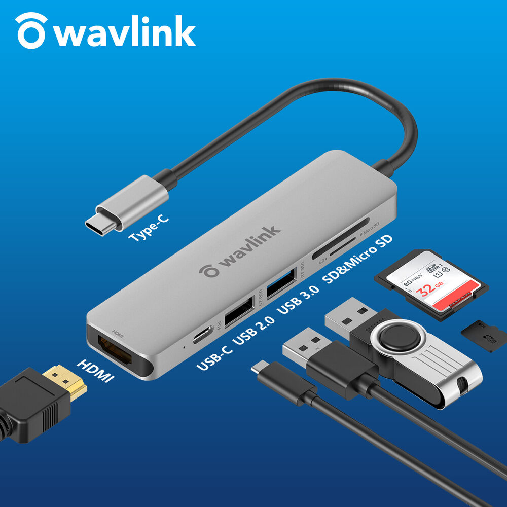 7-in-1 USB C Adapter with 60W Power Delivery and 4K HDMI Support