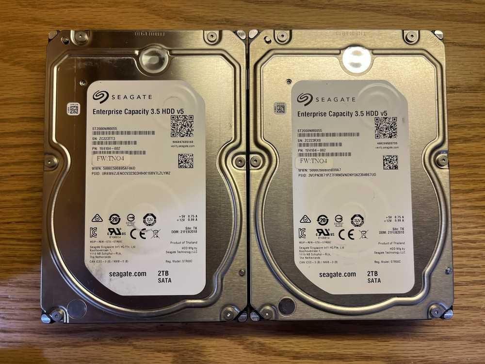 2TB Seagate ST2000NM0055 3.5" SATA 7200RPM Enterprise HDD (EXOS 7E8)