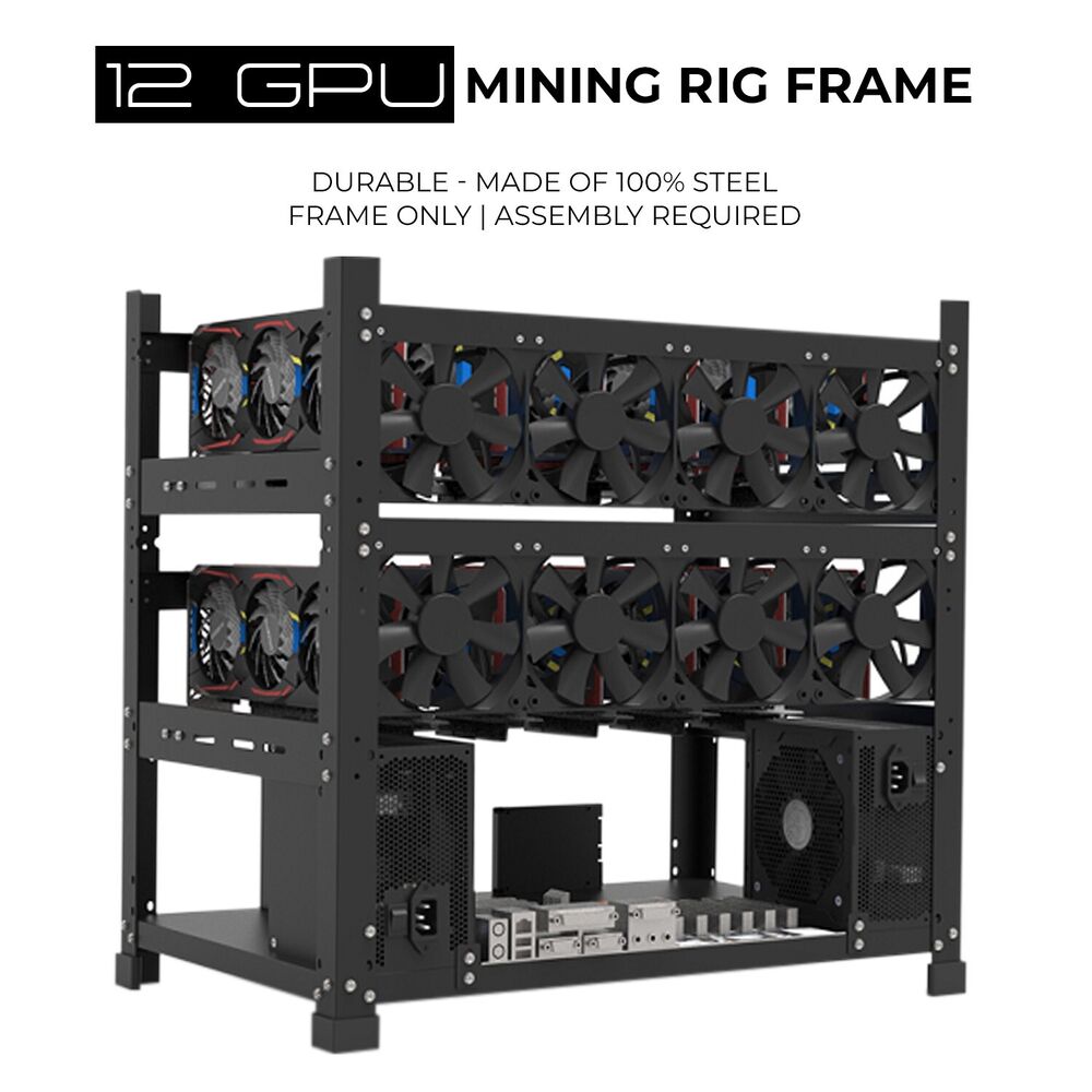 AAAwave The Sluice V2 12GPU Open Frame Mining Rig Chassis