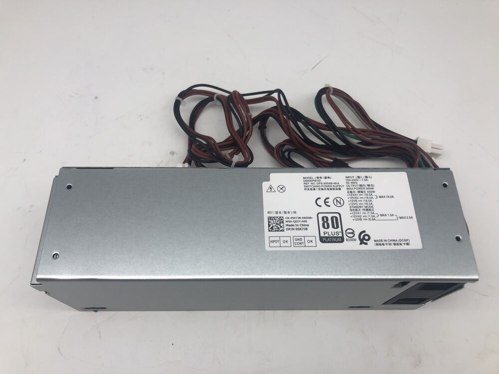 Dell G5 XPS 8940 7060 5060 7080MT Power Supply PSU D500EPM-00 5K7J8 500W